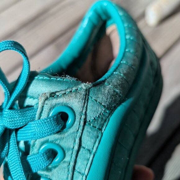 Opening Ceremony x Vans Tie Lace Up Skater Platform Satin Seafoam Green Womens 9 - Picture 14 of 16